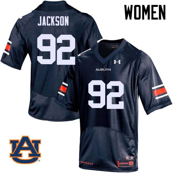 Women Auburn Tigers #92 Alec Jackson College Football Jerseys Sale-Navy
